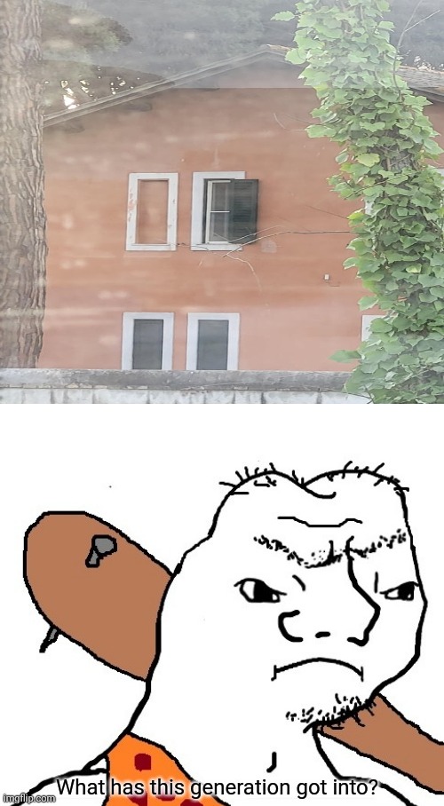 House design fail | image tagged in what has this generation got into,you had one job,memes,house,windows,window | made w/ Imgflip meme maker