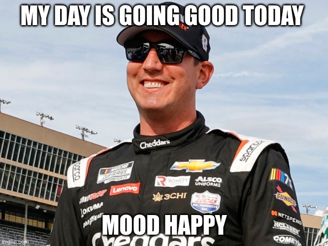 MY DAY IS GOING GOOD TODAY; MOOD HAPPY | made w/ Imgflip meme maker
