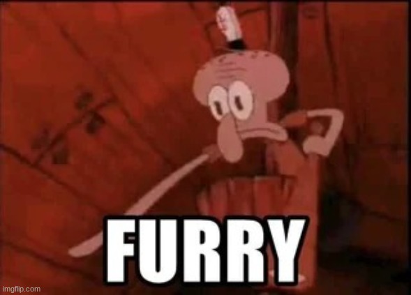 Squidward pointing with Furry text | image tagged in squidward pointing with furry text | made w/ Imgflip meme maker