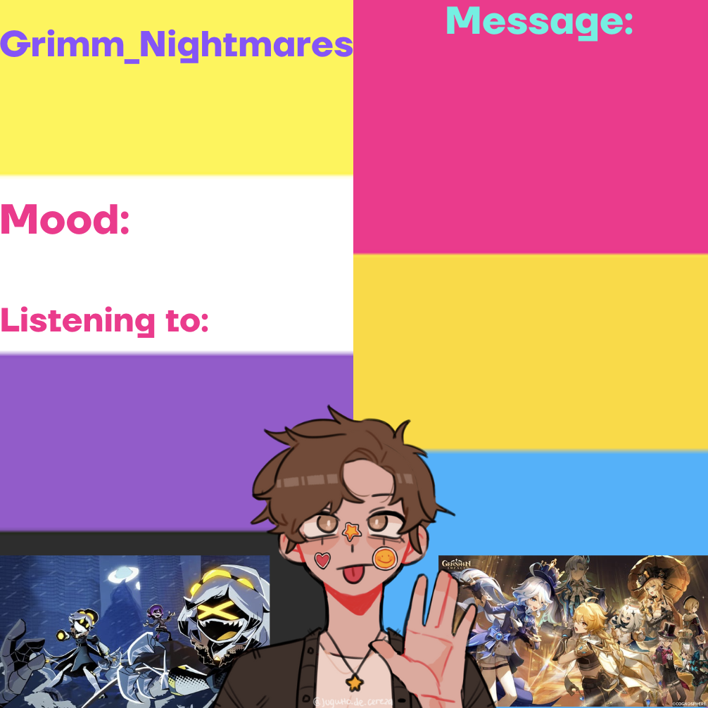 High Quality Grimm_Nightmares' Announcement Thingy Blank Meme Template