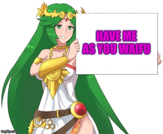 smash or pass | HAVE ME AS YOU WAIFU | image tagged in palutena holding a sign | made w/ Imgflip meme maker