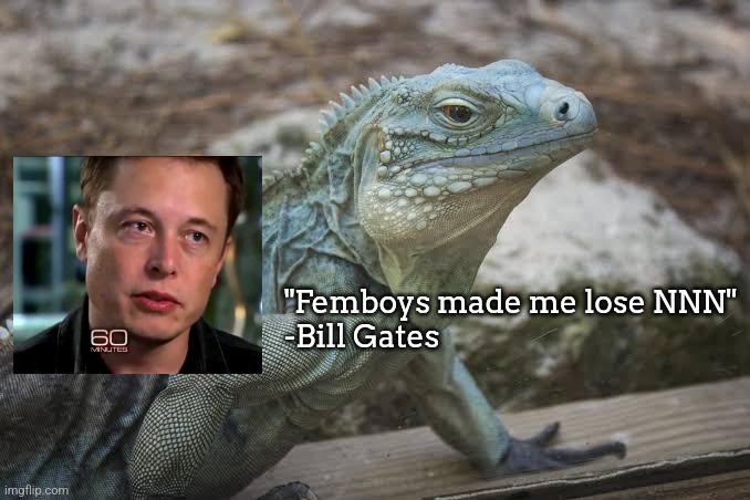 "Femboys made me lose NNN"
-Bill Gates | made w/ Imgflip meme maker
