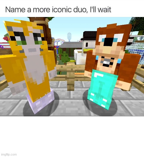 may stampy's lovely world rest in peace | image tagged in name a more iconic duo i'll wait | made w/ Imgflip meme maker