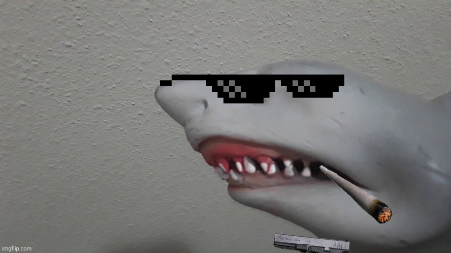 MLG Shark Puppet | image tagged in cheese | made w/ Imgflip meme maker