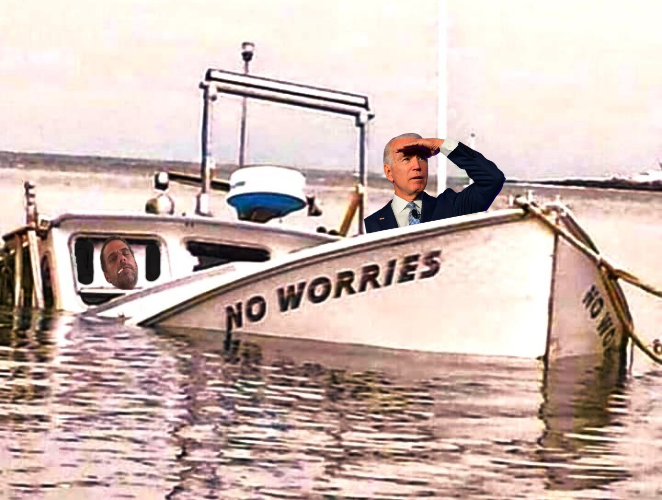 High Quality the biden's sinking boat Blank Meme Template