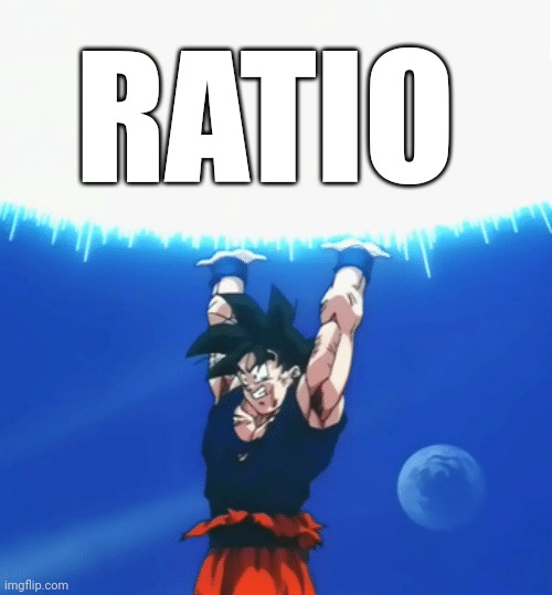 Goku Ratio | RATIO | image tagged in goku ratio | made w/ Imgflip meme maker