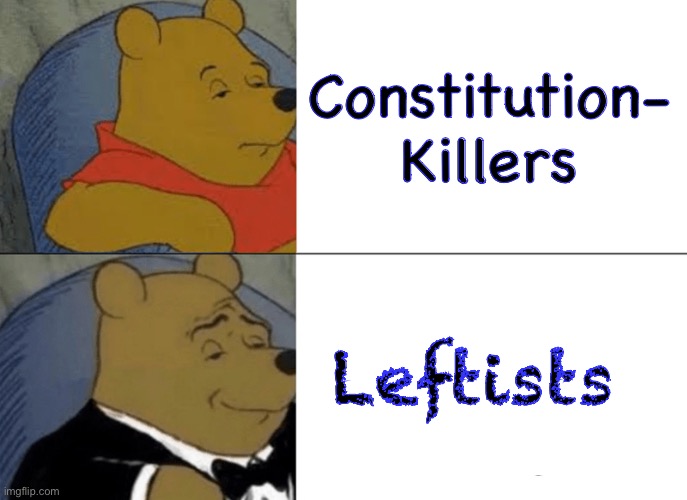 Unlike any other administration | Constitution-
Killers; Leftists | image tagged in memes,tuxedo winnie the pooh,freakin leftist destroy america,progressives n fjb voters can all kissmyass | made w/ Imgflip meme maker
