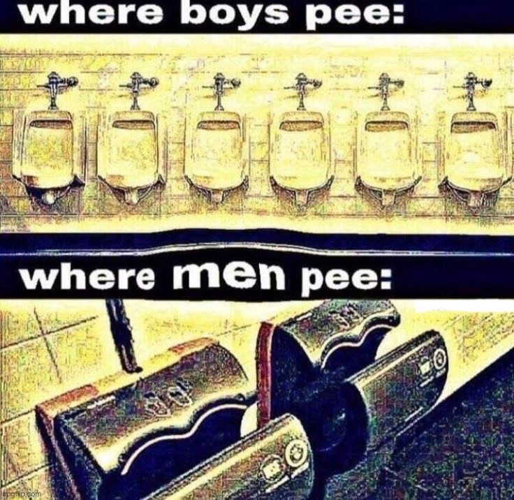 High Quality When men pee Blank Meme Template