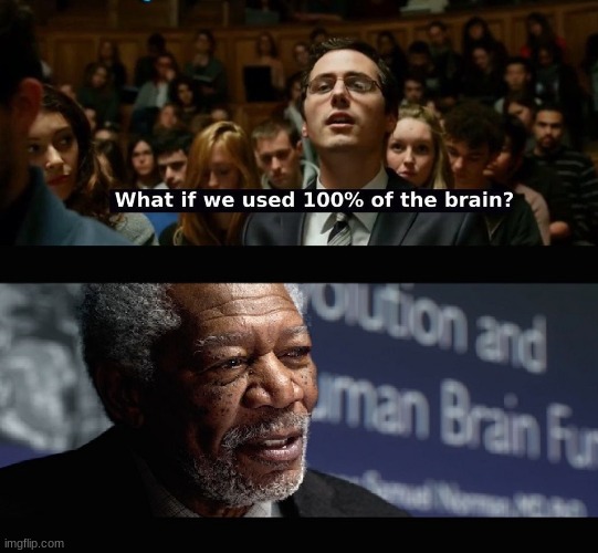 What if we used 100 % of the brain? | image tagged in what if we used 100 of the brain | made w/ Imgflip meme maker