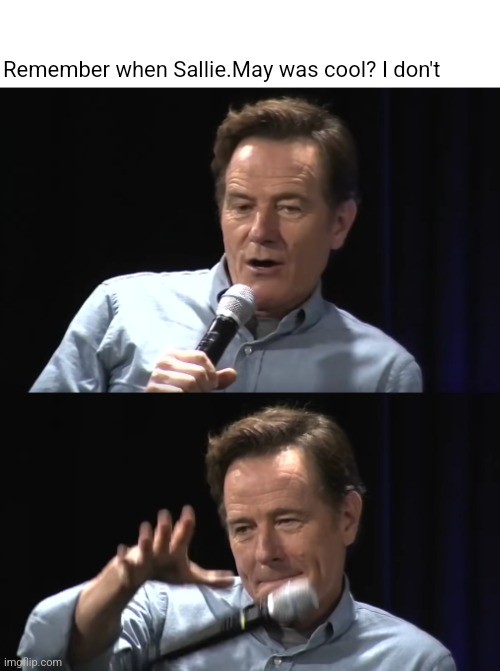 Bro once told me they have mod so they're better than me, so sad | Remember when Sallie.May was cool? I don't | image tagged in bryan cranston mic drop | made w/ Imgflip meme maker