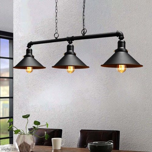Metal Water Pipe Vintage Light Fitting Pendant Lighting 3 Outlet Hanging Lights Set | image tagged in transformers | made w/ Imgflip meme maker