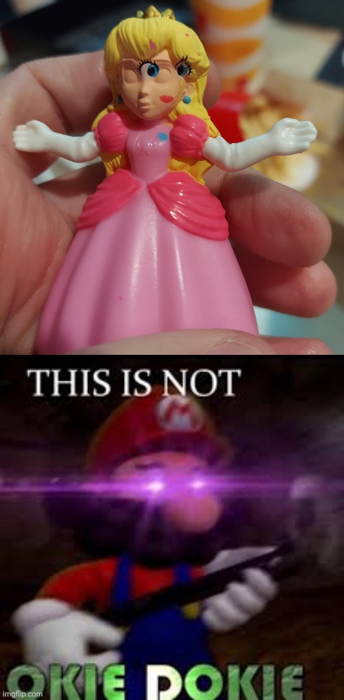 Cursed Princess Peach | image tagged in this is not okie dokie,cursed,princess peach,cursed image,peach,memes | made w/ Imgflip meme maker