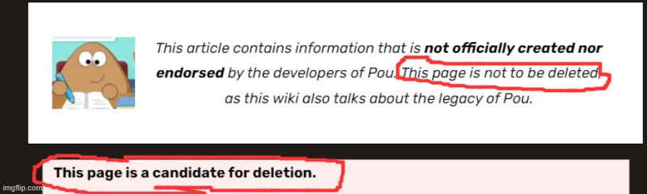 "this page is not to be deleted" "this page is a candidate for deletion" | made w/ Imgflip meme maker