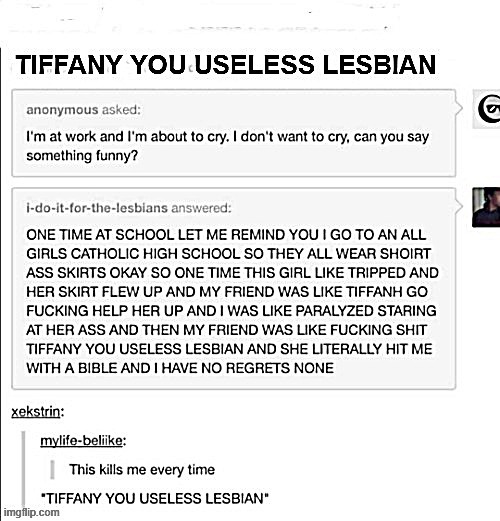 Tiffany | image tagged in useless | made w/ Imgflip meme maker