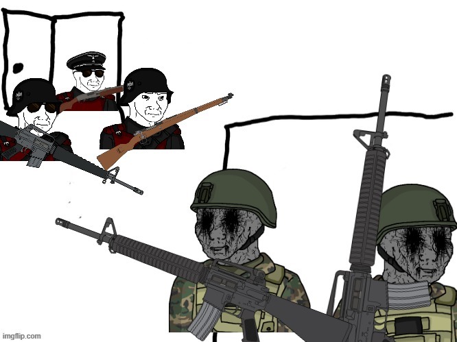 Eroican Soldiers Fighting the Anti-Fandom Wehrmacht (Link @Comment) | image tagged in eroican soldiers fighting the anti-fandom wehrmacht,pro-fandom,vs,anti-furry/anti-fandom,war,battle | made w/ Imgflip meme maker
