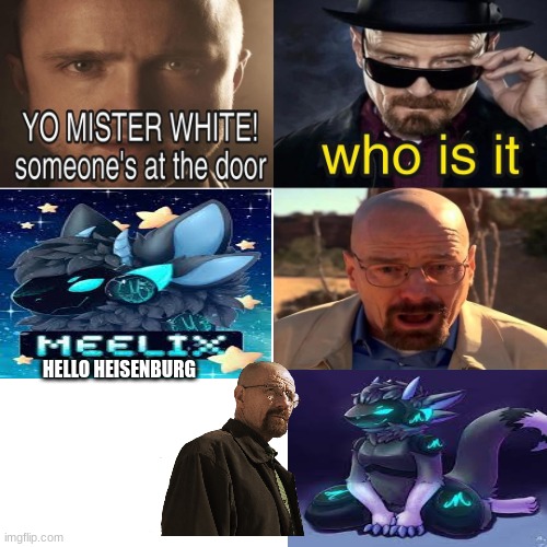 Yo Mister White, someone’s at the door! | HELLO HEISENBURG | image tagged in yo mister white someone s at the door | made w/ Imgflip meme maker