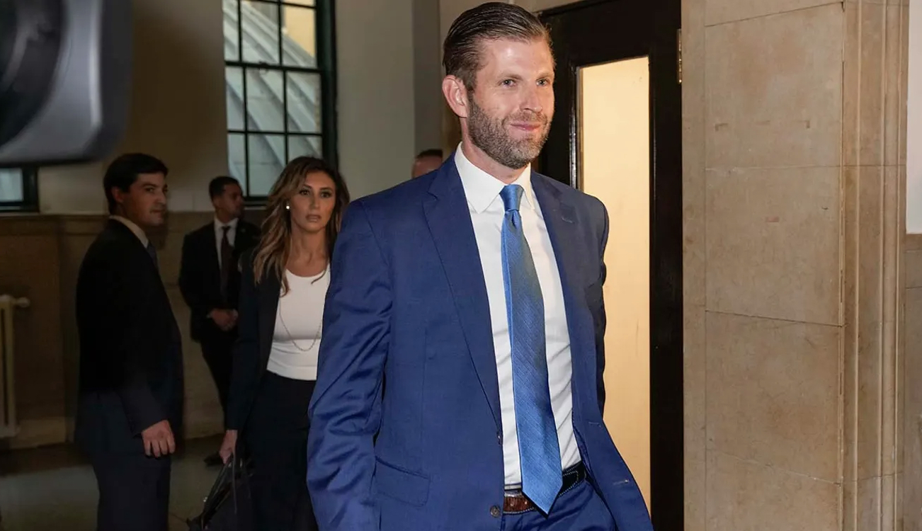 Eric trump entering the courtroom Blank Meme Template