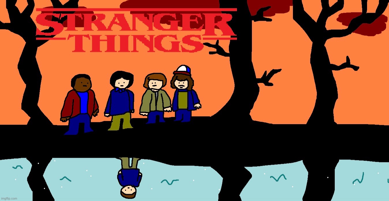 I drew this for my younger sister | image tagged in drawing,stranger things | made w/ Imgflip meme maker