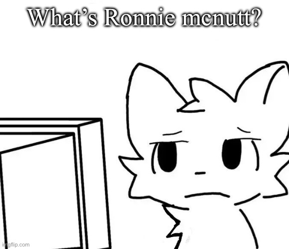 Boykisser v2 | What’s Ronnie mcnutt? | image tagged in boykisser v2 | made w/ Imgflip meme maker