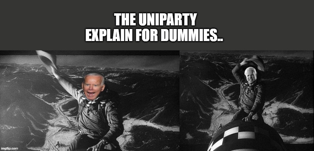 " The Two heads of the same Beast " | THE UNIPARTY EXPLAIN FOR DUMMIES.. | image tagged in democrats,republicans,psychopaths and serial killers | made w/ Imgflip meme maker