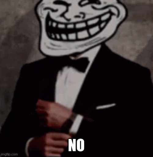 we do a little trolling | NO | image tagged in we do a little trolling | made w/ Imgflip meme maker