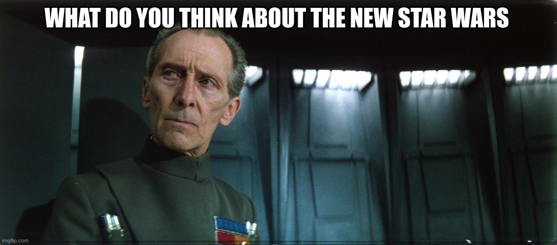 Grand Moff Tarkin | WHAT DO YOU THINK ABOUT THE NEW STAR WARS | image tagged in grand moff tarkin | made w/ Imgflip meme maker
