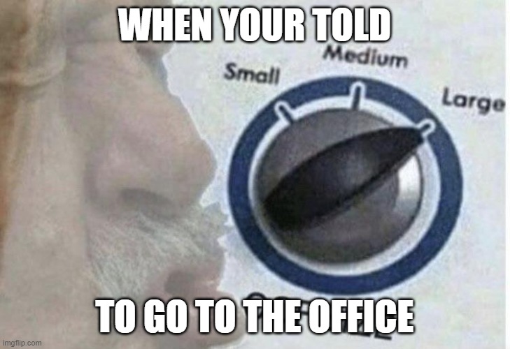 idk | WHEN YOUR TOLD; TO GO TO THE OFFICE | image tagged in oof size large | made w/ Imgflip meme maker