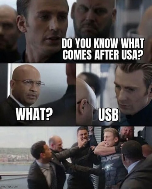 USB | made w/ Imgflip meme maker