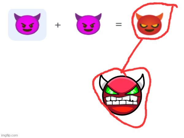 When did Google make the Hard Demon face from Geometry Dash | made w/ Imgflip meme maker