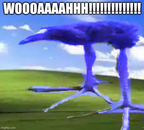 High Quality Chrono damn bird woah regular show blue Blank Meme Template