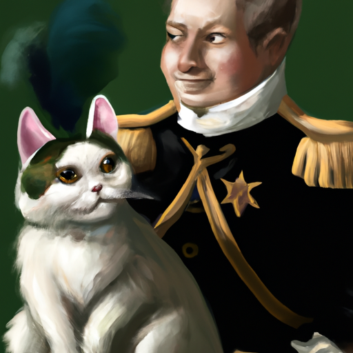 Napoleon with a cat Blank Meme Template