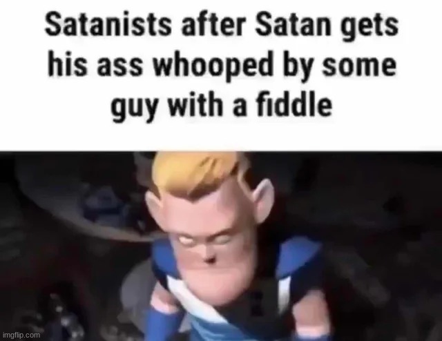 Satan fiddle Blank Meme Template