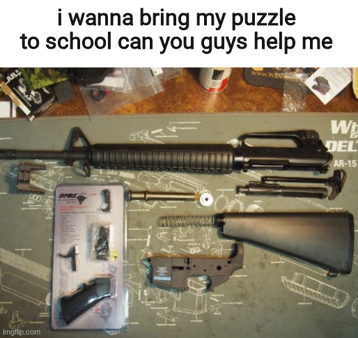 plz help (Nat note: YES) | i wanna bring my puzzle to school can you guys help me | image tagged in memes,funny,offensive | made w/ Imgflip meme maker