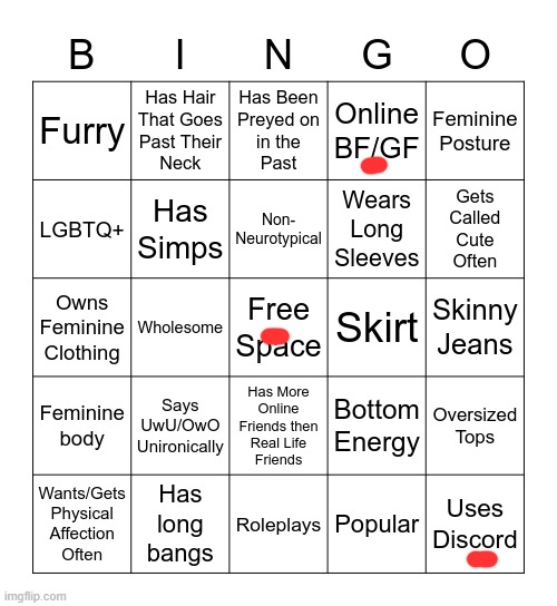 AH HA, FACK YOU *throws sandel* | image tagged in femboy bingo | made w/ Imgflip meme maker