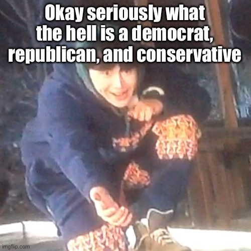 What the hell is politics | Okay seriously what the hell is a democrat, republican, and conservative | image tagged in w | made w/ Imgflip meme maker