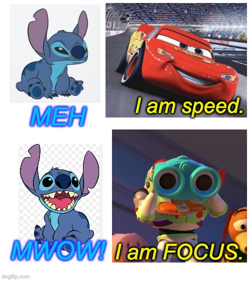 Especially in Math class | MEH; I am speed. MWOW! I am FOCUS. | image tagged in blank white template,focus,math,power,school | made w/ Imgflip meme maker