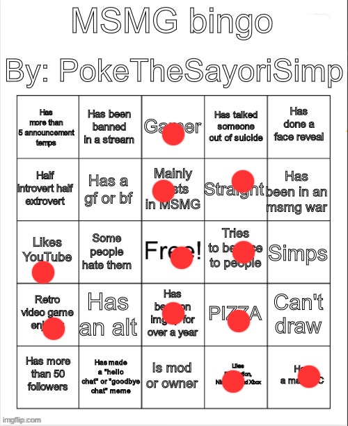 h | image tagged in msmg bingo by poke | made w/ Imgflip meme maker