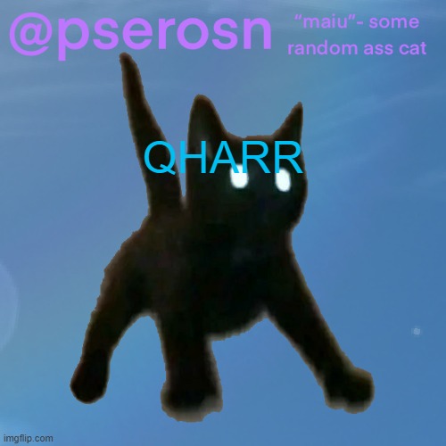 pserosn | QHARR | image tagged in pserosn | made w/ Imgflip meme maker