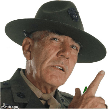 Gunnery Sergeant Hartman Blank Meme Template