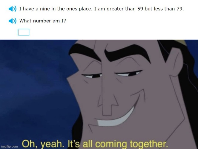 e | image tagged in it's all coming together,69 | made w/ Imgflip meme maker
