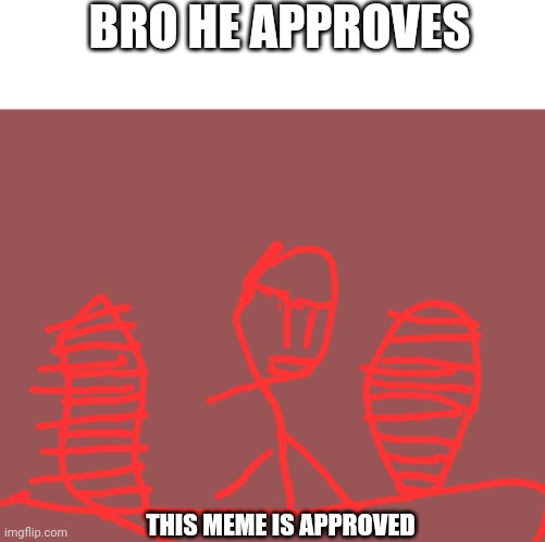 Cool stckman memes | BRO HE APPROVES; THIS MEME IS APPROVED | image tagged in make your own meme | made w/ Imgflip meme maker