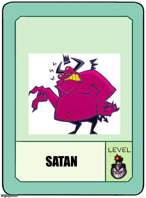 Satan pow cards | SATAN | image tagged in oc pow cards level antonblast | made w/ Imgflip meme maker