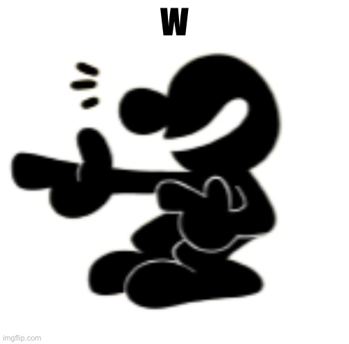 Mr. Game and Watch Model (1) | W | image tagged in mr game and watch model 1 | made w/ Imgflip meme maker
