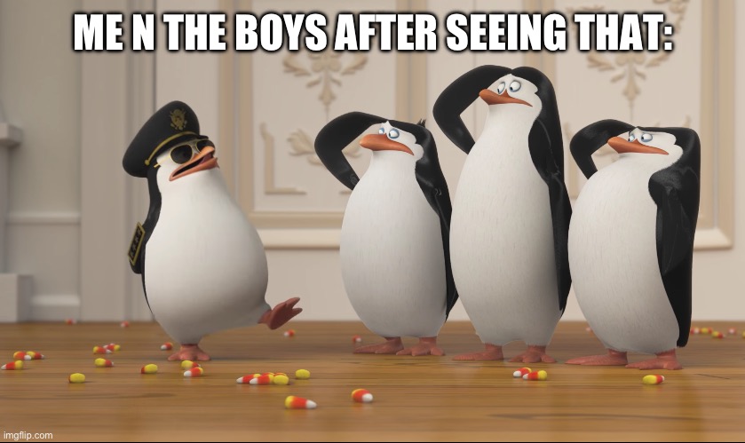 Saluting skipper | ME N THE BOYS AFTER SEEING THAT: | image tagged in saluting skipper | made w/ Imgflip meme maker