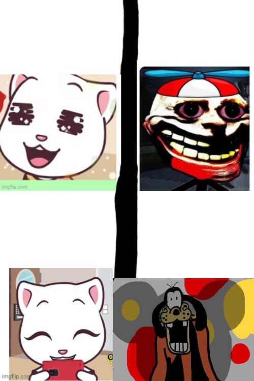 Happy and scared V2 Blank Meme Template