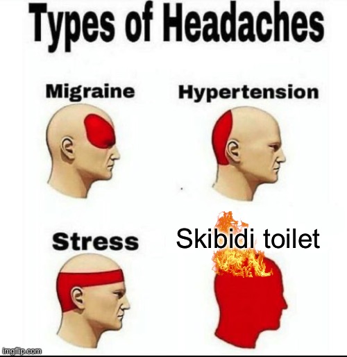 Skibidi toilet sucks | Skibidi toilet | image tagged in types of headaches meme | made w/ Imgflip meme maker