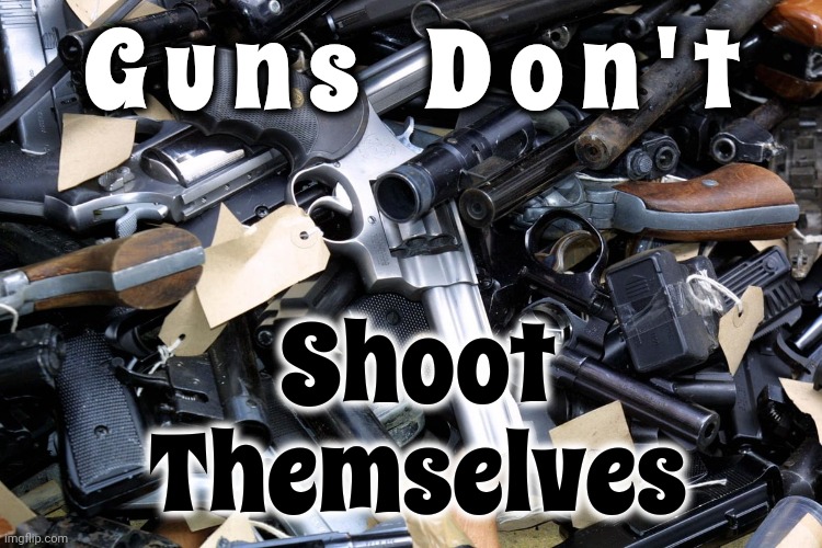 Ever Notice That?  If A Mentally Unstable Human Doesn't Touch Them They're Fine | G u n s    D o n ' t; Shoot Themselves | image tagged in common sense gun control,gun control,gun laws,school shooting,mass shootings,memes | made w/ Imgflip meme maker