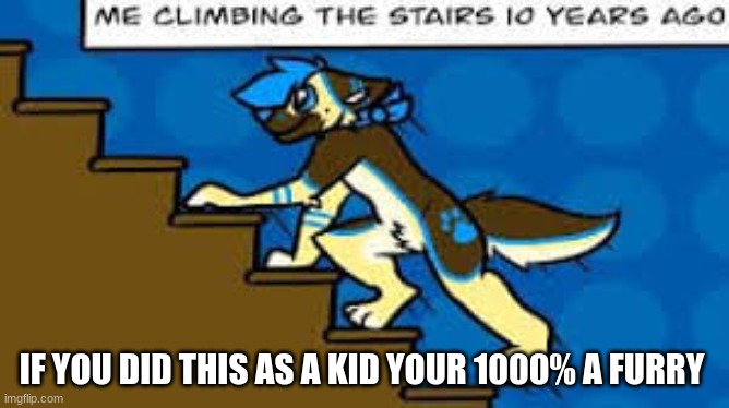 IF YOU DID THIS AS A KID YOUR 1000% A FURRY | made w/ Imgflip meme maker