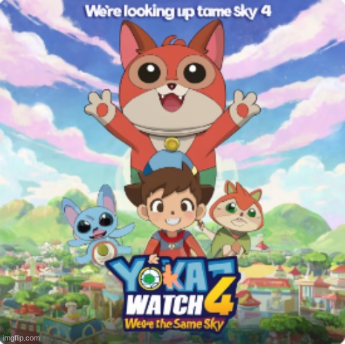 i asked ai to make a yo-kai watch 4 movie poster | image tagged in hmm,yokai watch,yo-kai watch | made w/ Imgflip meme maker