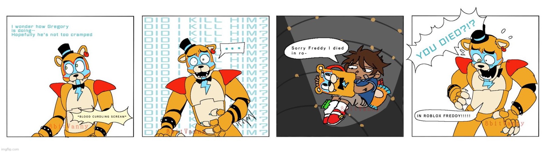 By @8bitVanny on twitter | image tagged in fnaf | made w/ Imgflip meme maker